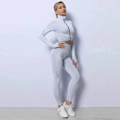 Yoga sets female sport gym suit