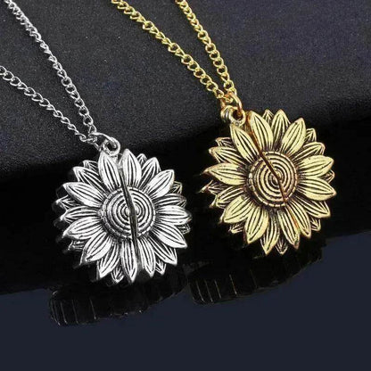 You Are My Sunshine Sunflower Necklace