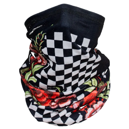 ZANheadgear Floral Checkered Motley Tube