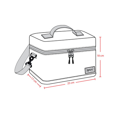 Lunch Box Navy Unicorn Print