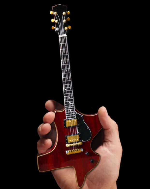 Billy F Gibbons Custom Big Texas Miniature Guitar Replica Collectible
