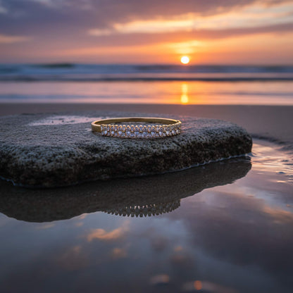 Celestial Spark Bangle | Luxury Gold Plated Jewelry for Everyday Glam