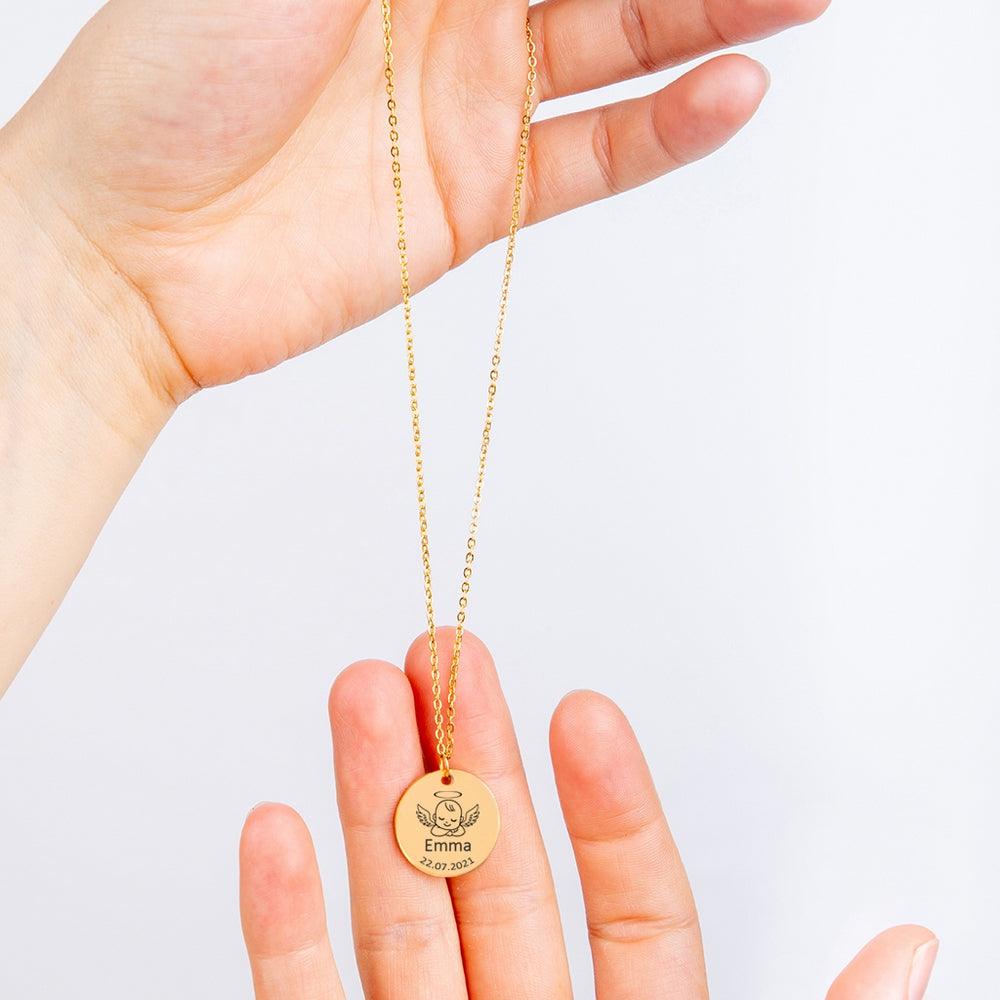 My Baby Angel Custome Engraving Necklace
