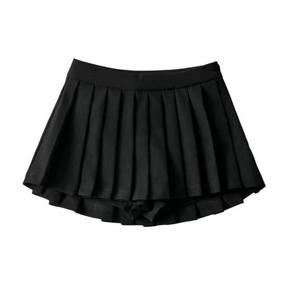 Women's High Waist A-line Mini Pleated Skirt