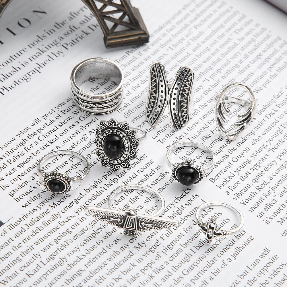 Personality Black Gem Ring