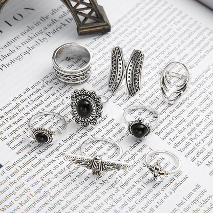 Personality Black Gem Ring