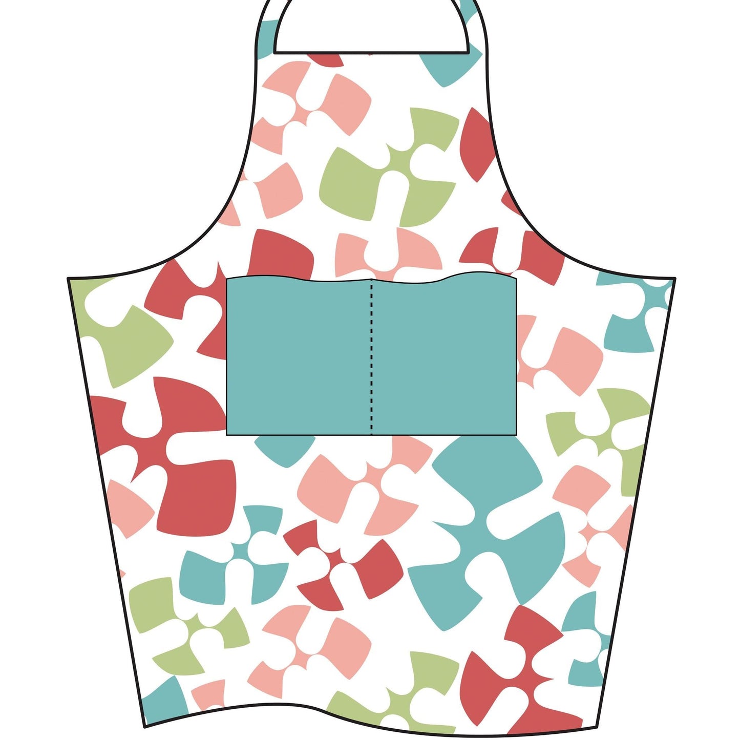 Le Flutter : Tablier en coton lavable de créateur