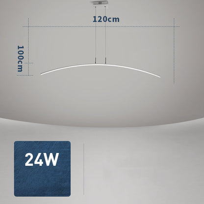 Minimalist Linear LED Pendant Light – Modern Chandelier for Dining Room