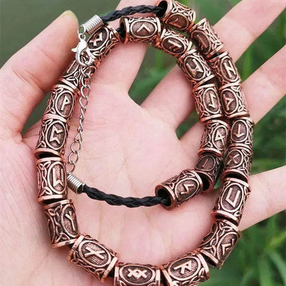 Set Of Viking Rune Bead Bracelets Gothic Bracelets