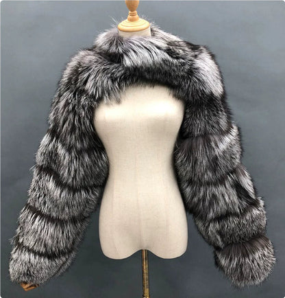 Women's Faux Fur Short Coat – Fashionable Autumn & Winter Jacket