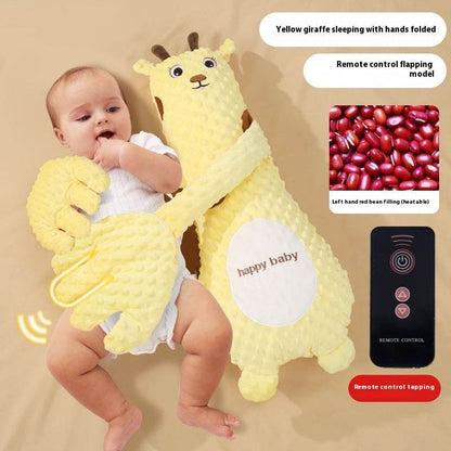 Infant Exhaust Pillow Hand Remote Controlled Soothing For Baby Sleep Cartoon Plush Toddler Comforting Hand
