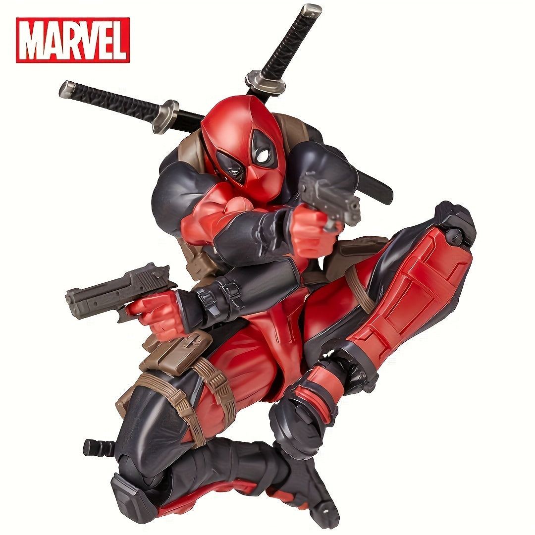 Disney Marvel Deadpool Action Figure - Articulated Joints & Face-Changing Feature, Pvc Collectible For Ages 14+ By Ume