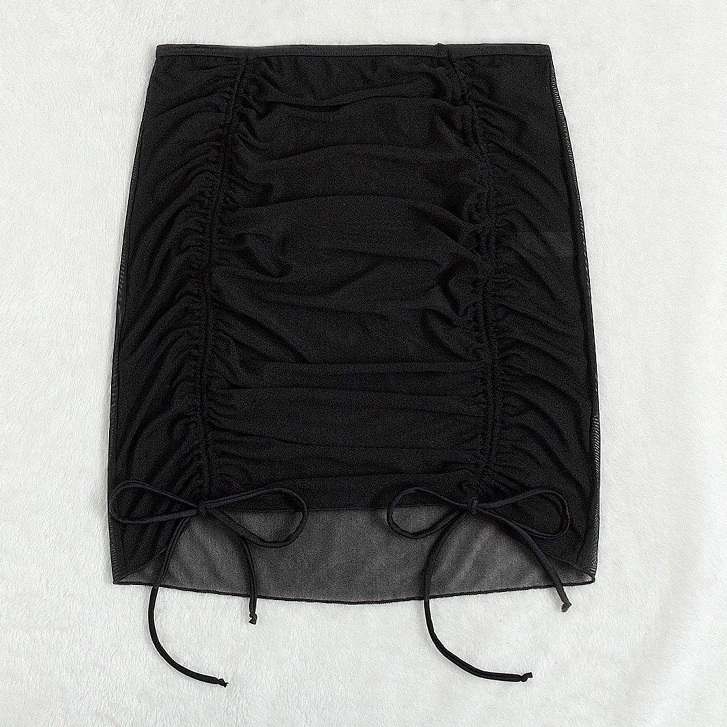 Ladies' Mesh Swimsuit See-through Mini Skirt