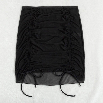 Ladies' Mesh Swimsuit See-through Mini Skirt