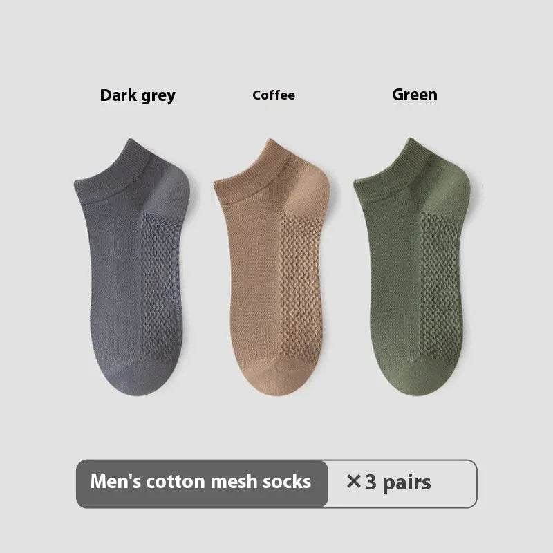 Cotton Anti-Pilling Ankle socks absorbing Invisible Tight Mesh Boat Socks