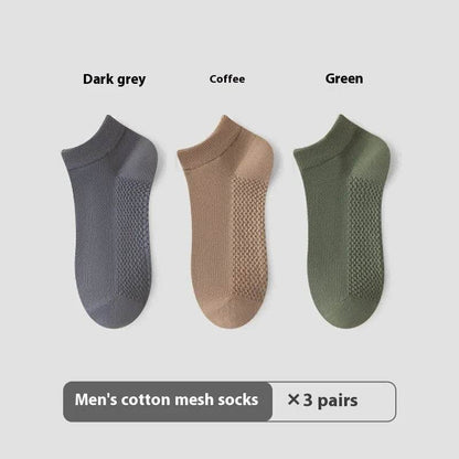 Cotton Anti-Pilling Ankle socks absorbing Invisible Tight Mesh Boat Socks
