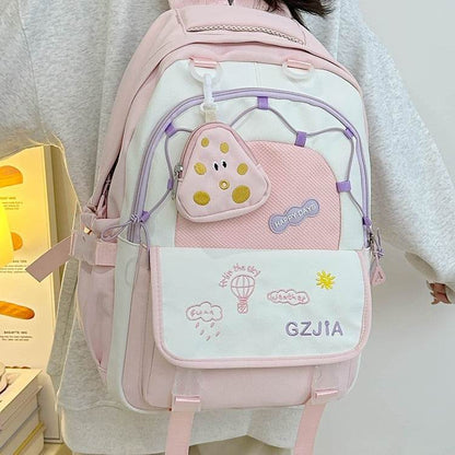 Contrast Colour School Bag – Spacious & Easy Carry