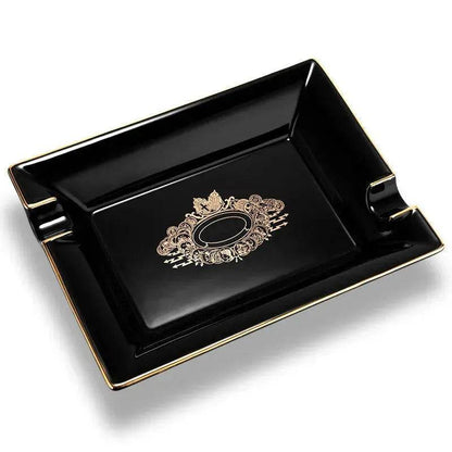 Luxury Ceramics Double slots Cigar Ashtray