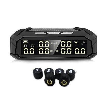 Auto Solar External Tire Pressure Monitor 6 Tire RV Trucks Car Vehicle