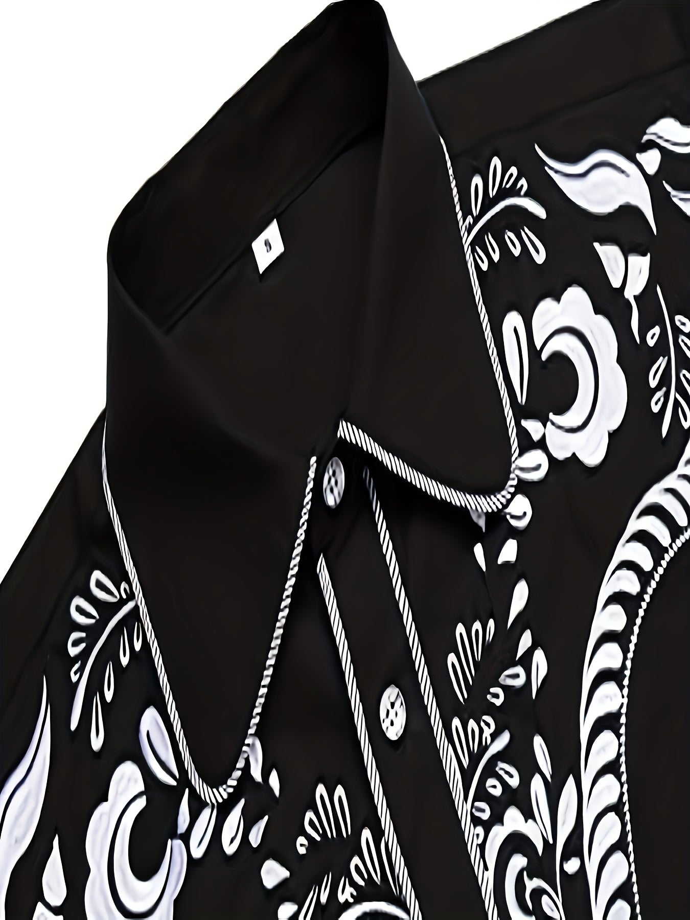 Western Cowboy Chic Long Sleeve Embroidered Shirt - Soft Cotton Blend, Elegant Design, Casual Style for Spring Fall Vacation Resort Wear - Men's Shirt for Outdoor Activities, Travel, and Leisure