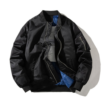 Men's Solid Pilot Bomber Jacket