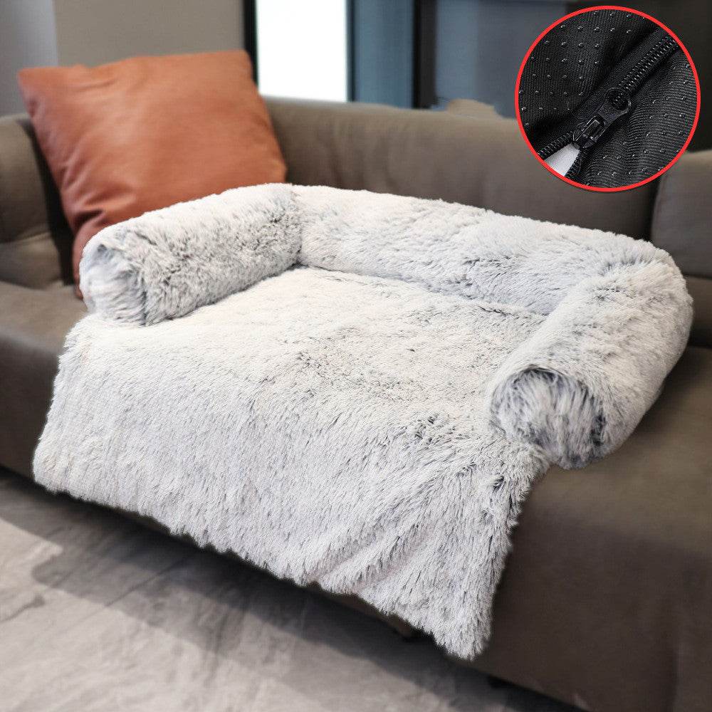 Tapis de lit amovible pour animaux de compagnie, canapé-lit pour chien, lit en peluche pour animaux de compagnie
