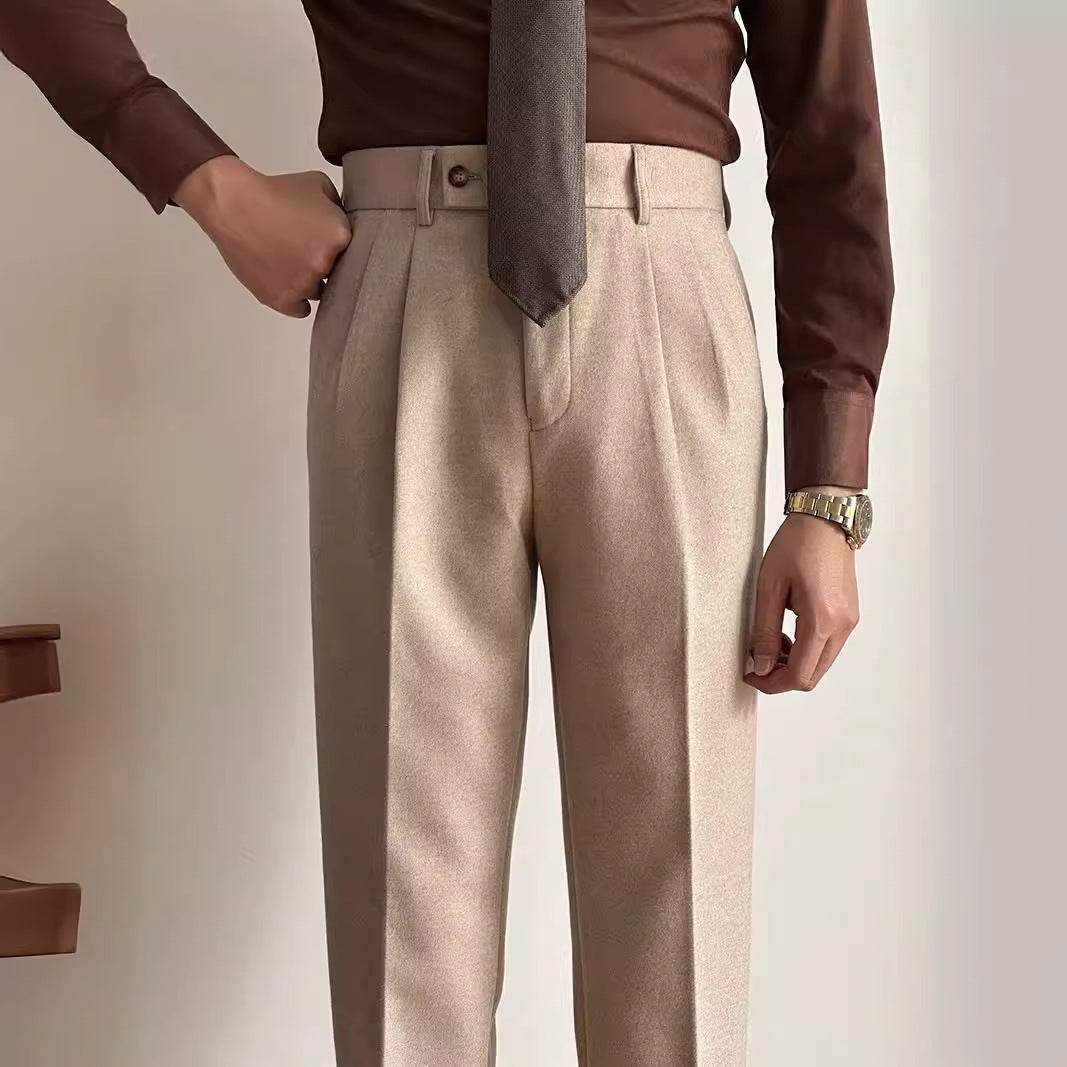 Straight Fitted All-matching formal business Office Work Suit Pants trouser  For Men