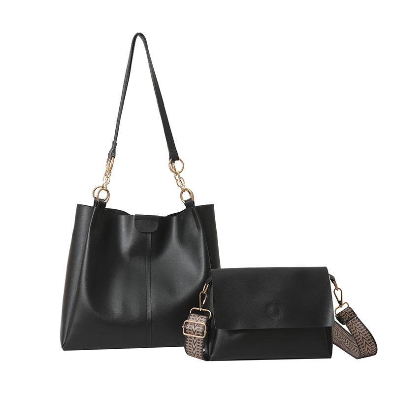 Two-piece Set Large Capacity Leather Totes shoulder Work Commuter Bag