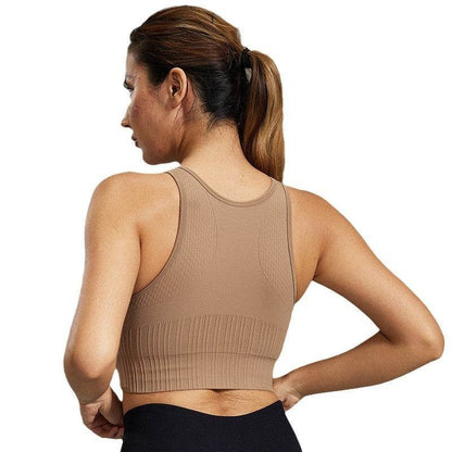Shockproof Sleeveless Workout Crop Bra top Sports Yoga gym top women