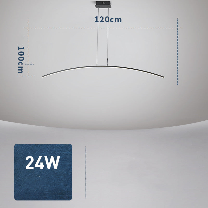 Minimalist Linear LED Pendant Light – Modern Chandelier for Dining Room