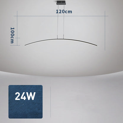 Minimalist Linear LED Pendant Light – Modern Chandelier for Dining Room