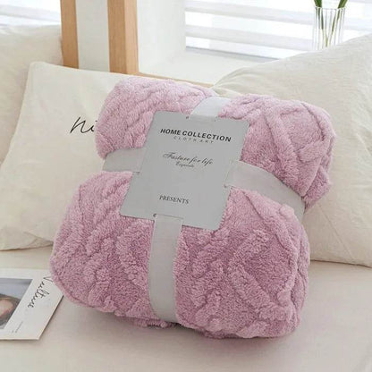 Couverture de canapé en velours double face monocouche, douce pour l'hiver