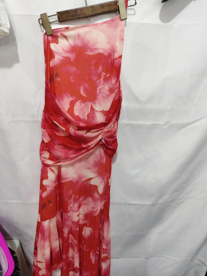 Floral Print One-Shoulder Maxi Dress – Women's Casual Summer Botanical Long Dress