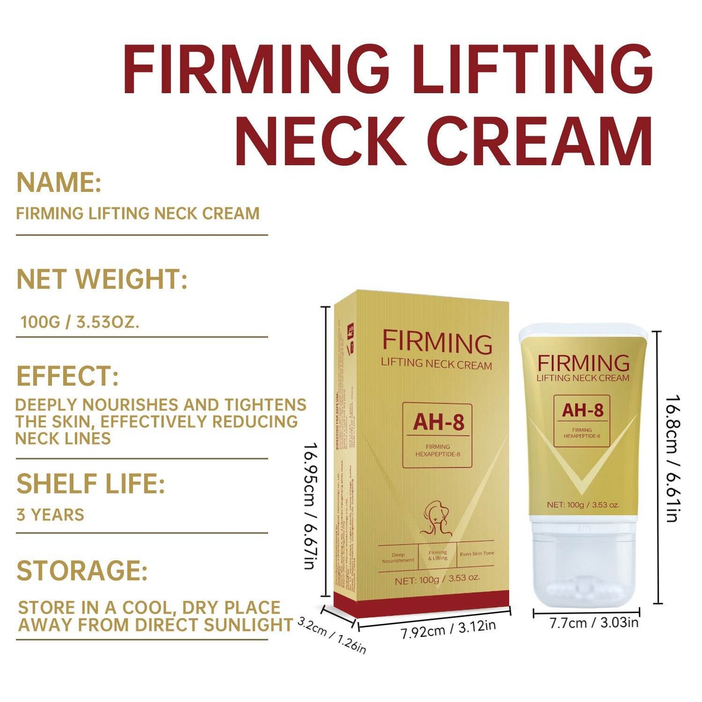 Firming Neck Cream AH-8 - Firming Lifting Neck cream