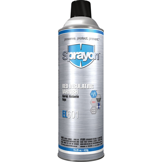 EL601 Insulating Varnish, 15.25 oz., Aerosol Can, Red