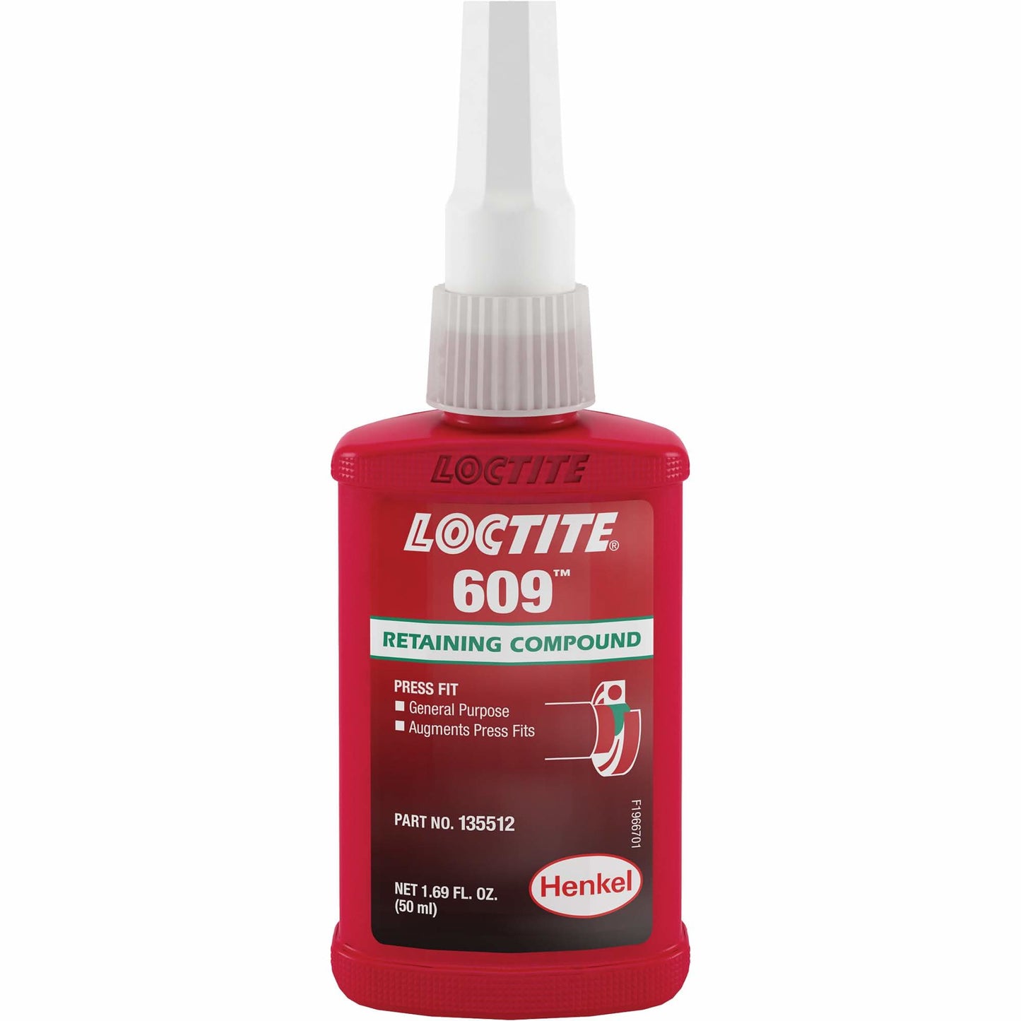 Retaining Compound 609 General Purpose, 50 ml, Bottle, Green