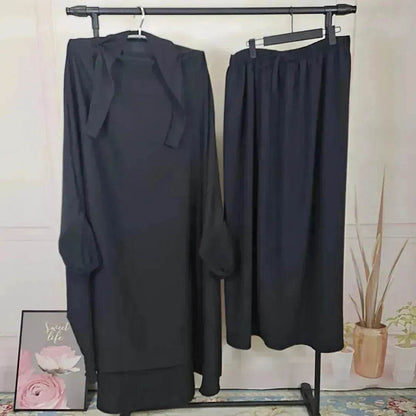 Casual  Plain Umrah and Haji Abaya Robe Dress for ArabArab Middle East Women