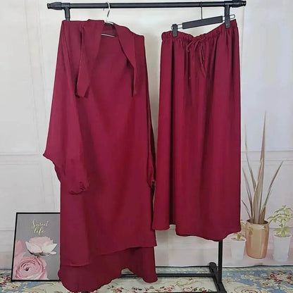 Casual  Plain Umrah and Haji Abaya Robe Dress for ArabArab Middle East Women