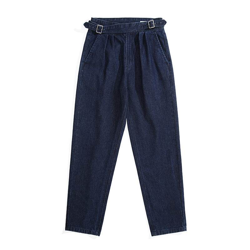 Blue Denim Straight High Waist Jeans pant For Men
