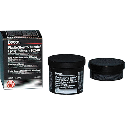Plastic Steel® Mastic de réparation rapide en 5 minutes, 0,45 kg, Pot