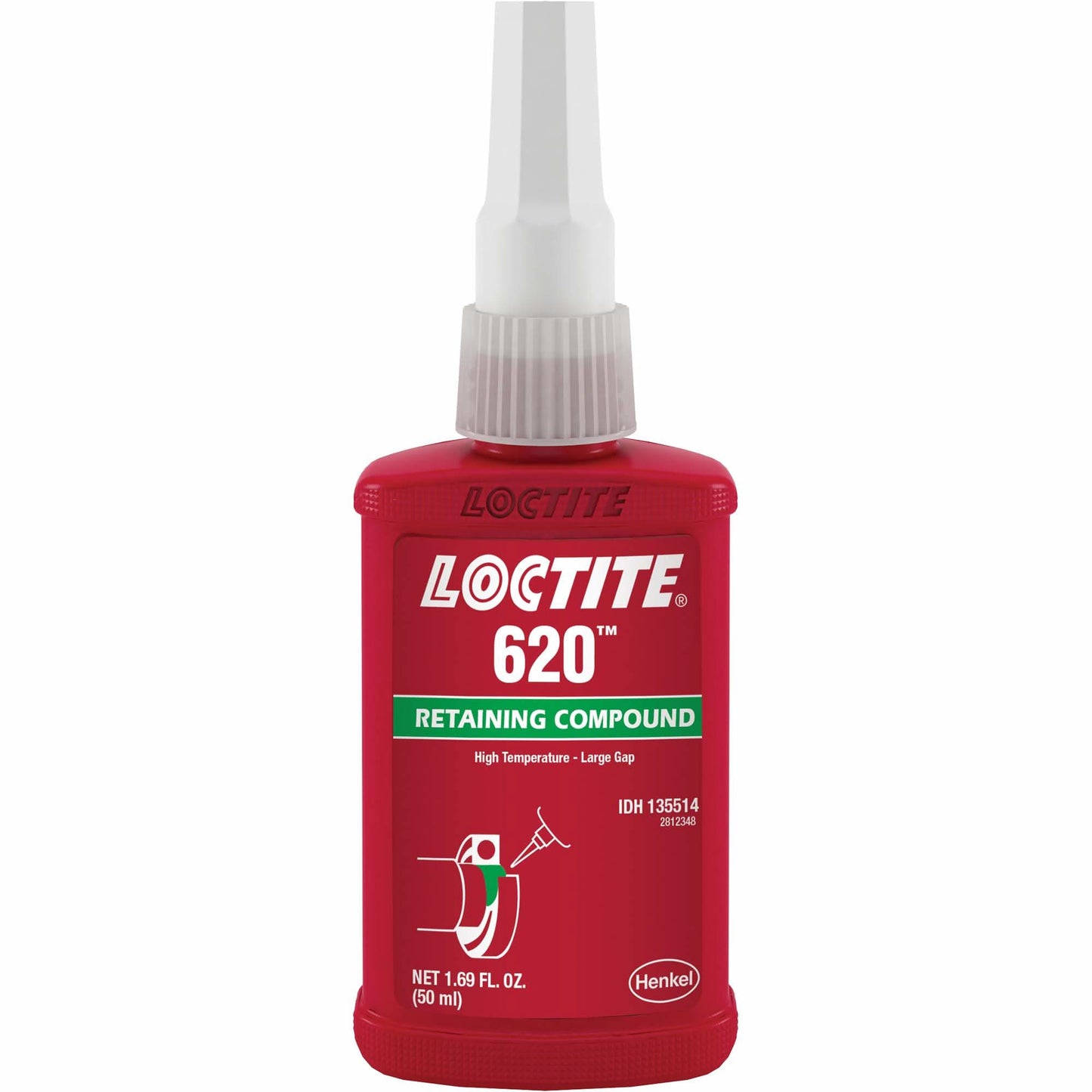 Retaining Compound 620 High Temperature, 50 ml, Bottle, Green