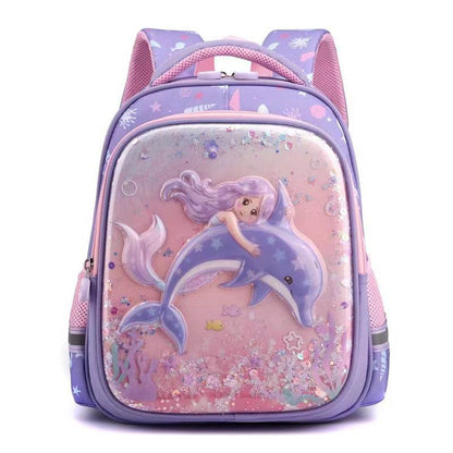Primary School Cute Cartoon Mermaid Girls Backpack