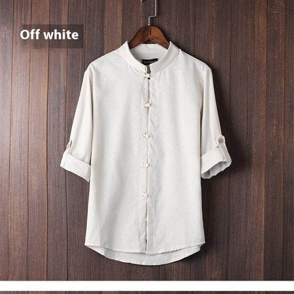 Men's Linen Vintage Plus Size Shirt