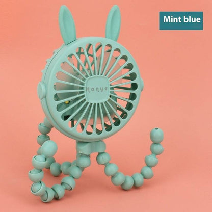 USB Powered summer heat Handheld fan with stand and Night light