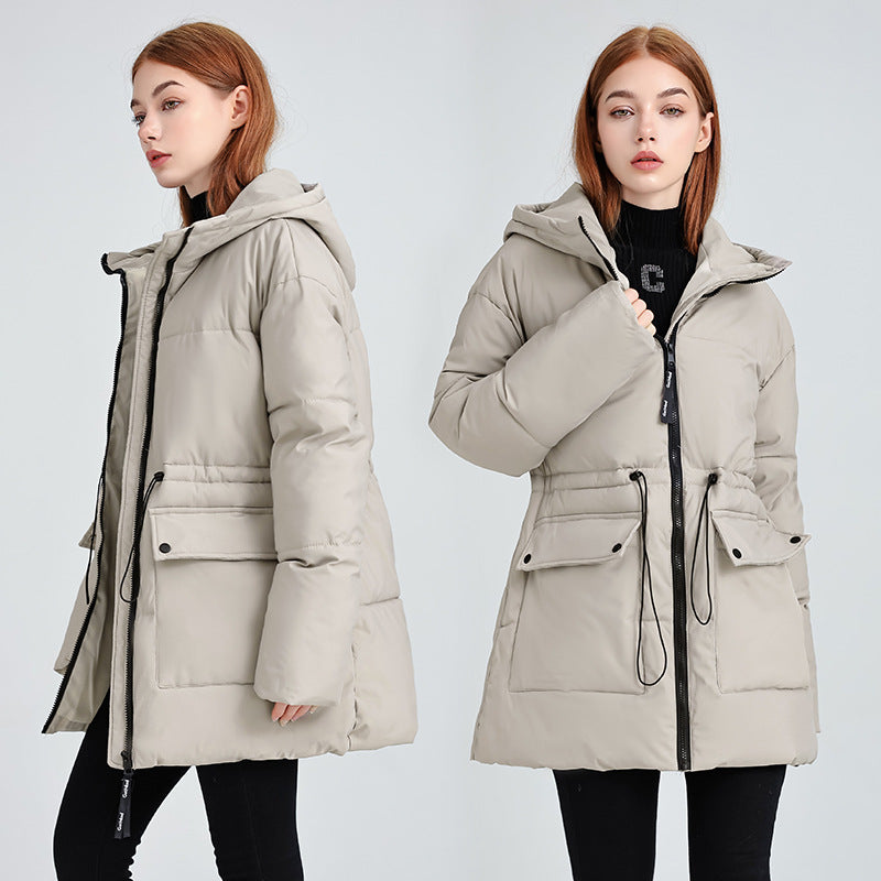 Women's Versatile Hooded Cotton-Padded Jacket