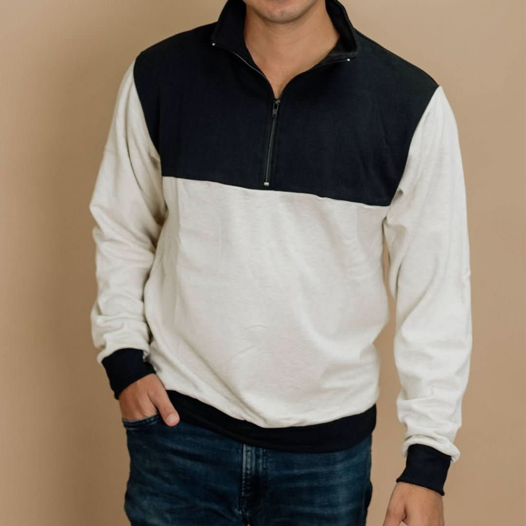Adult Unisex Bamboo Fleece Half Zip | Dusty Lilac With Celestial Floral