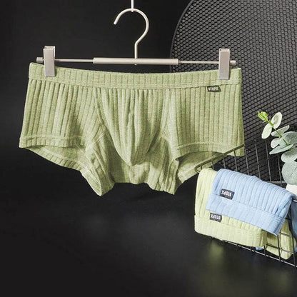 Otopx Men's Low Waist Boxer Briefs with Pouch Breathable Underwear