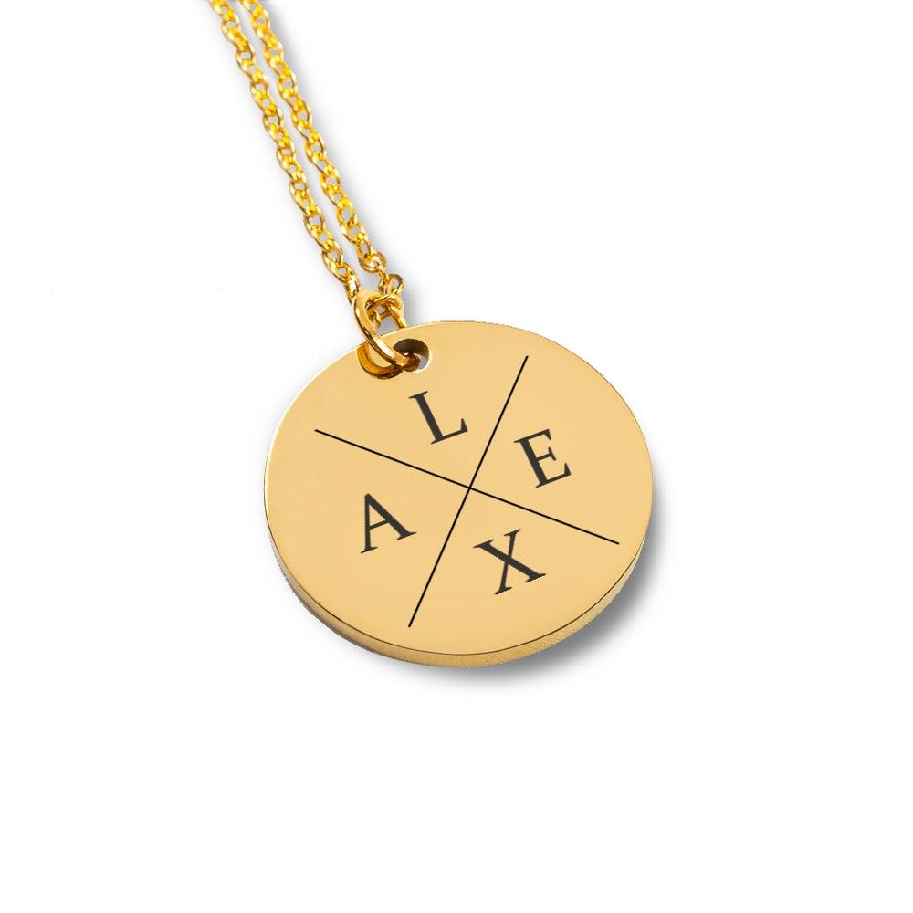 Personalized Engraved Initials Necklace