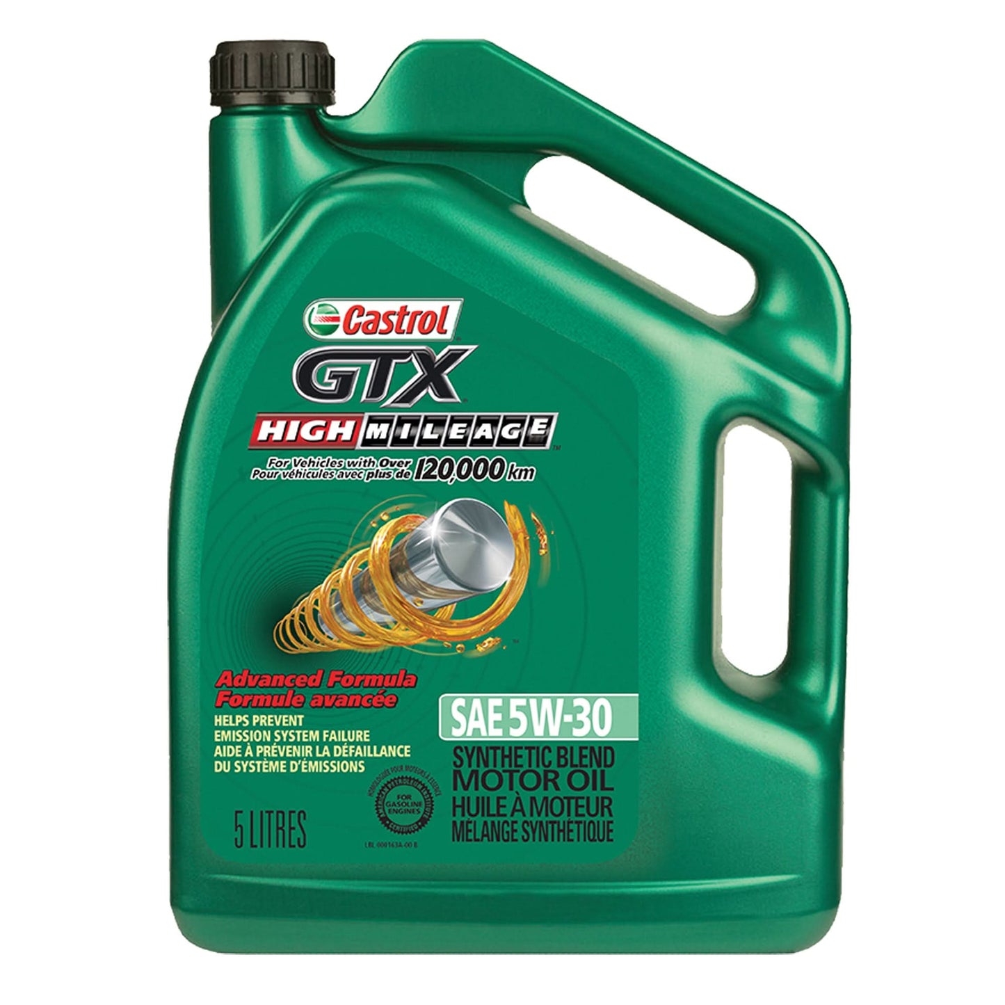 GTX® HIGH MILEAGE 5W30 Motor Oil, 5 L, Jug