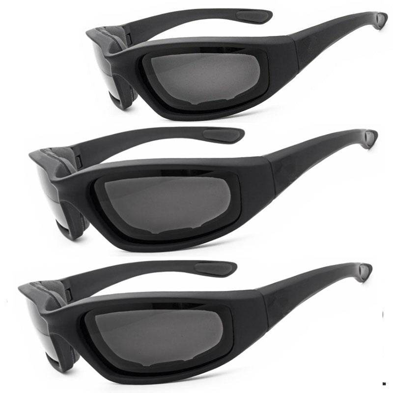 Lunettes de soleil de cyclisme Chopper, lunettes de sport d'extérieur pour hommes, protection UV400 enveloppante pour la pêche, lunettes de conduite, lentille grise coupe-vent, lot de 3